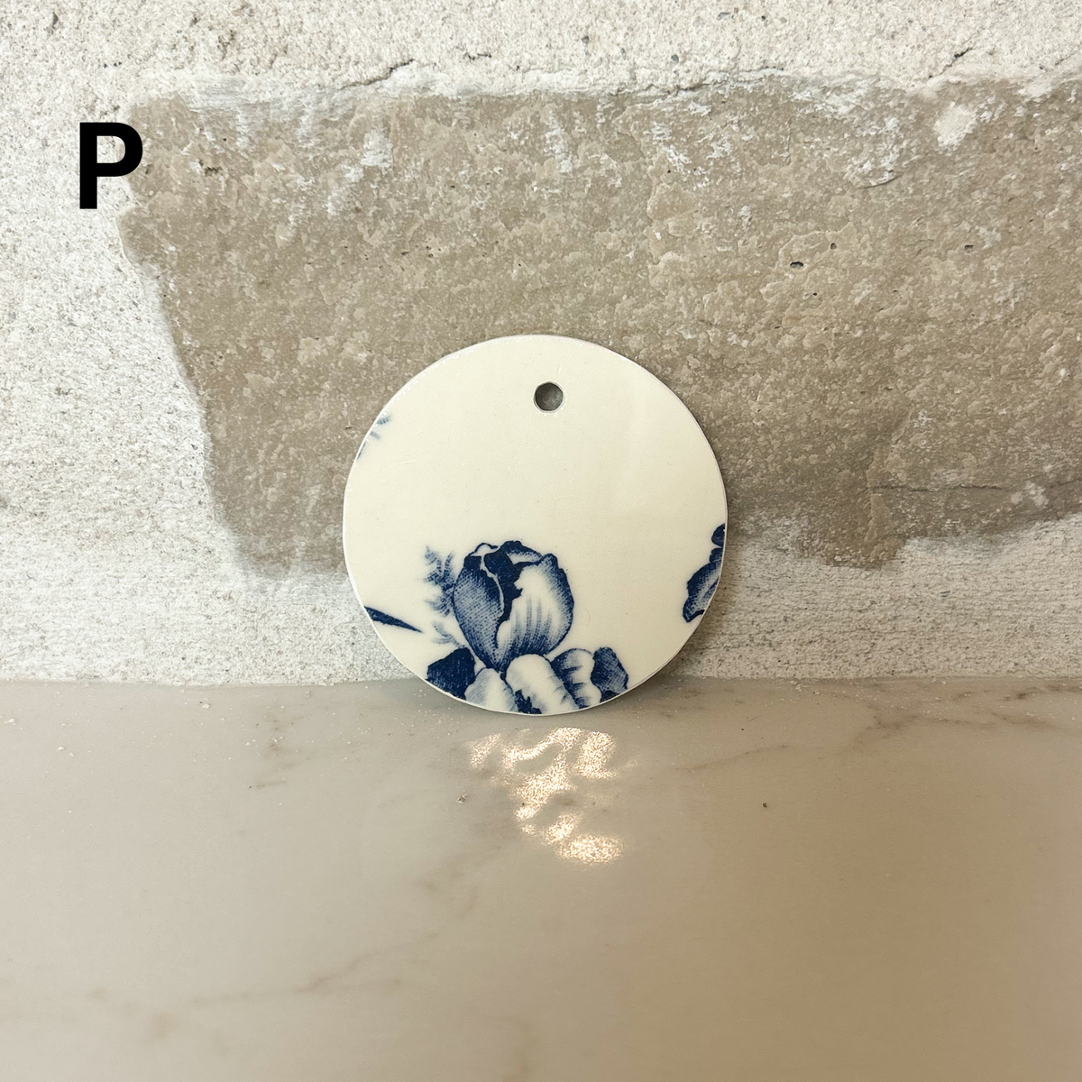 Petite Plant Label Made from Terre de Fer Remnants - Blue/Teal