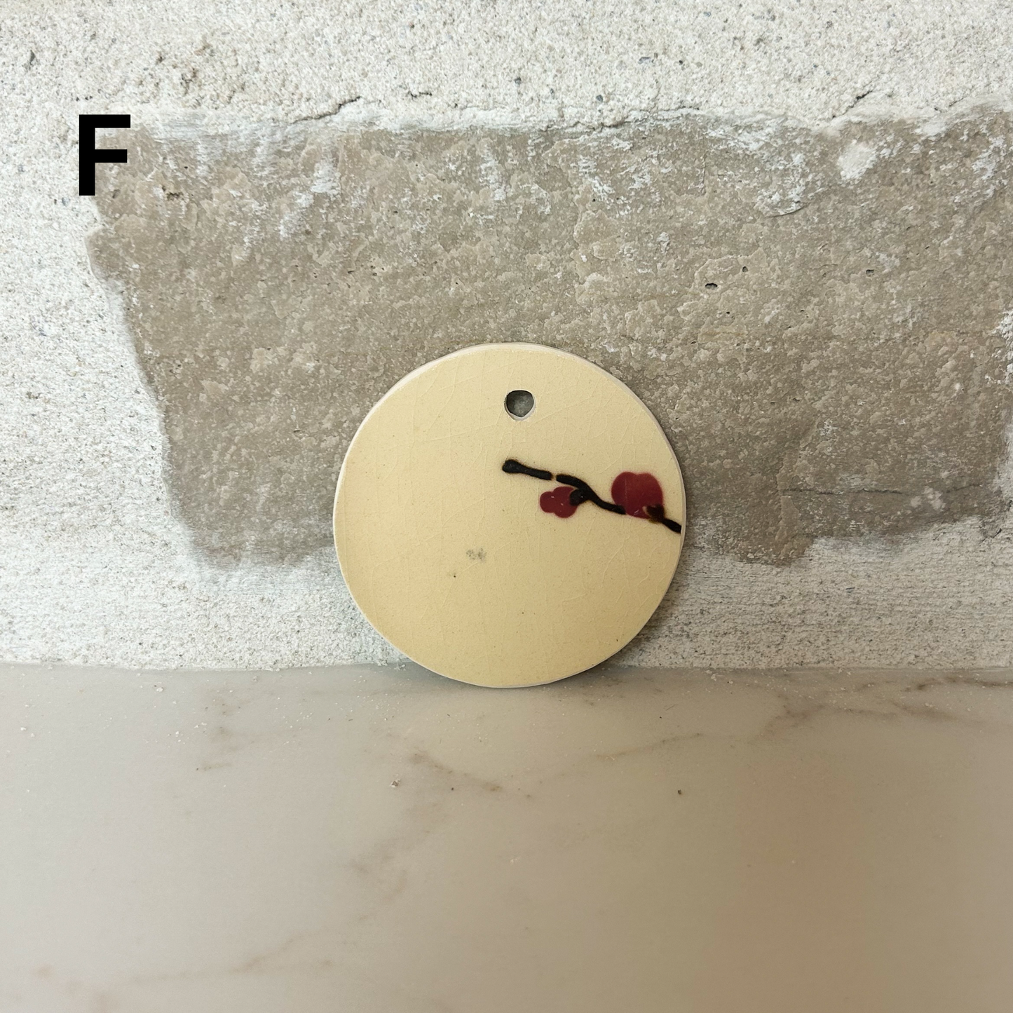Petite Plant Label Made from Terre de Fer Remnants - Red