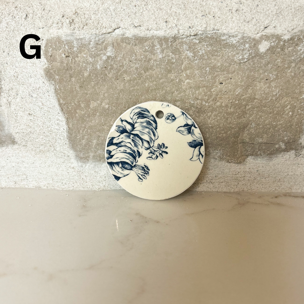 Petite Plant Label Made from Terre de Fer Remnants - Blue/Teal