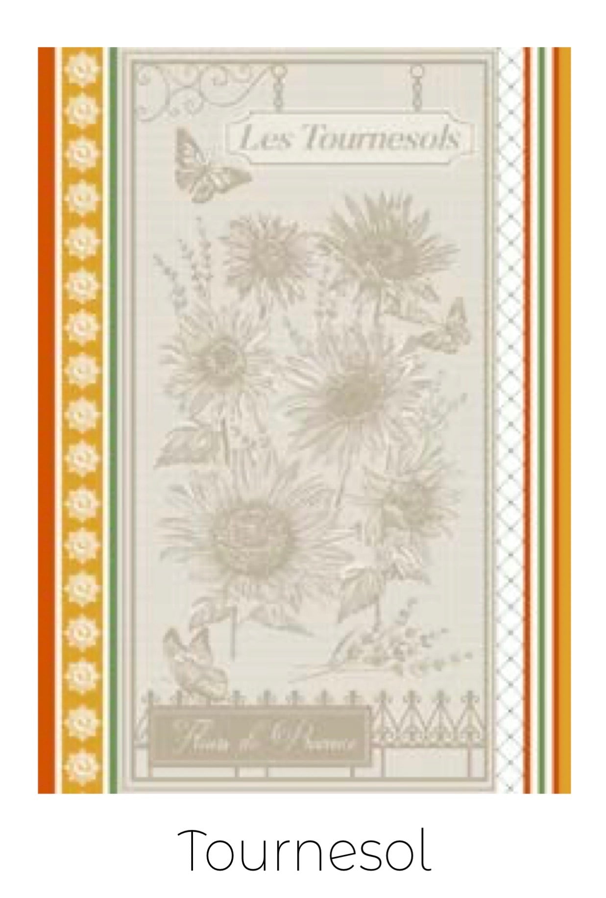 French Cotton Jacquard Market Torchons (Towels), Various Colors/Styles, 19" x 26"