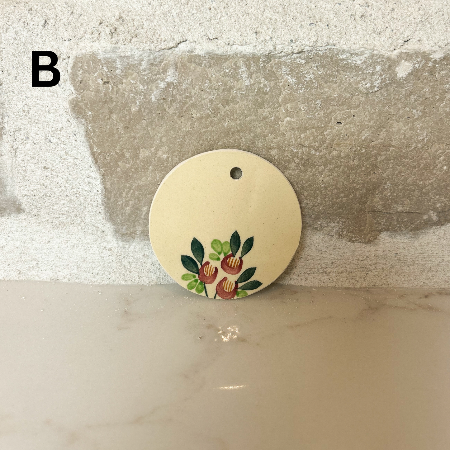 Petite Plant Label Made from Terre de Fer Remnants - Red