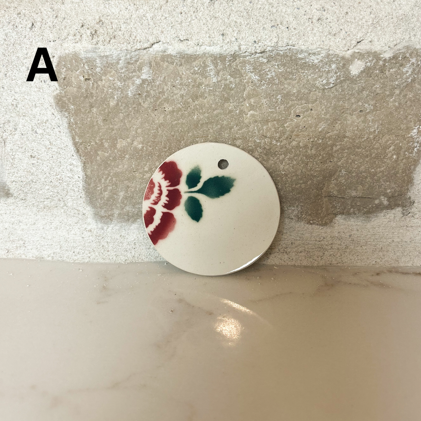 Petite Plant Label Made from Terre de Fer Remnants - Red