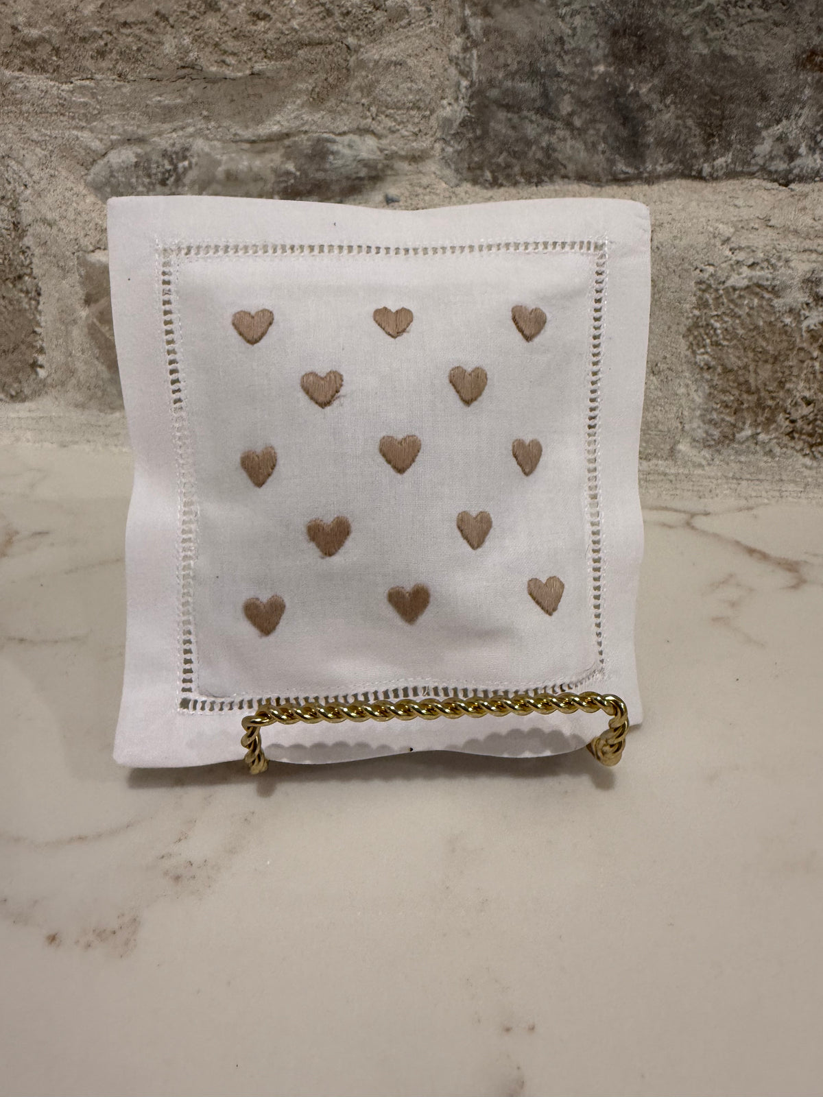 Heart Embroidered Lavender Sachet | Sourced in Provence