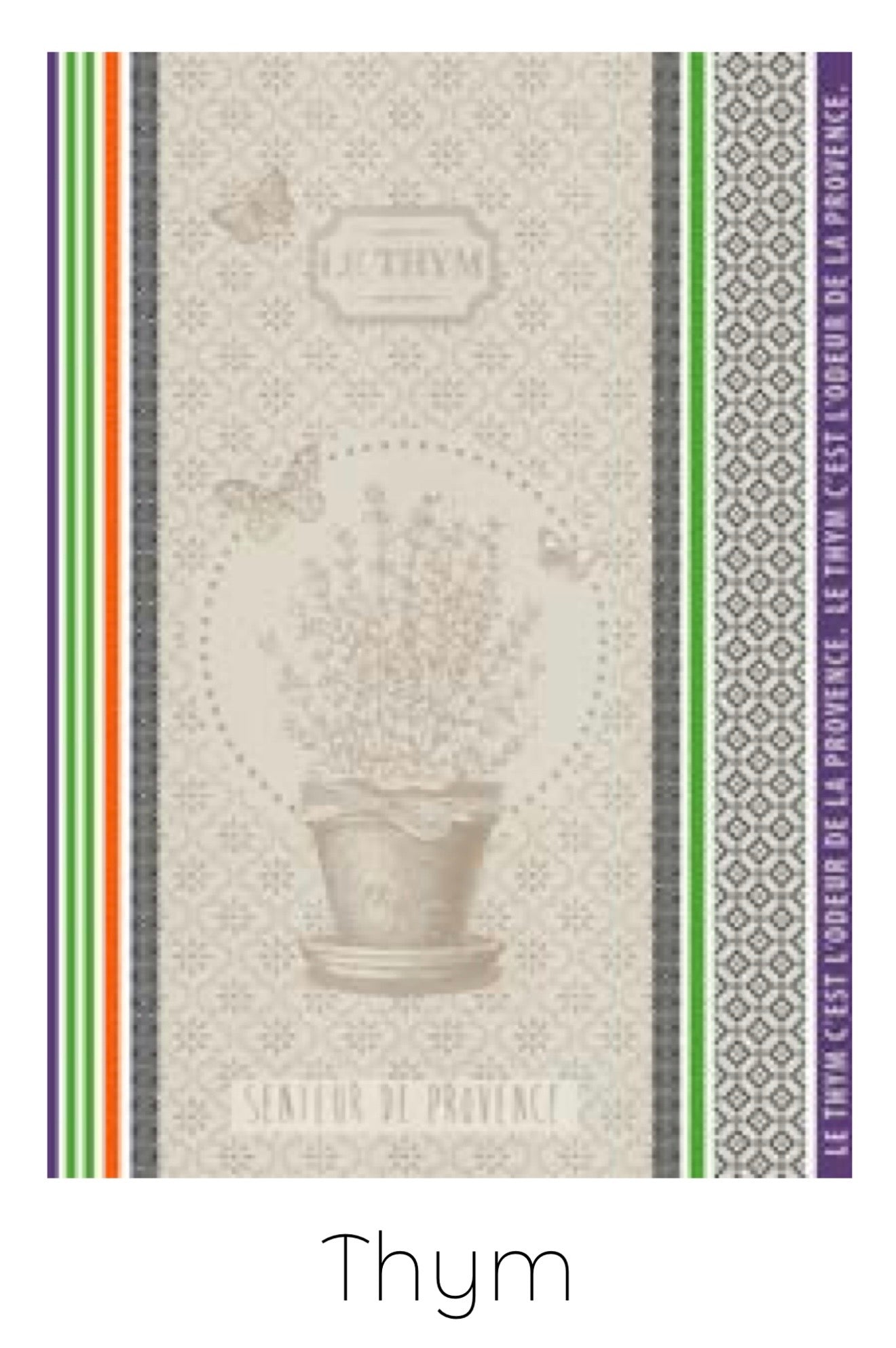 French Cotton Jacquard Market Torchons (Towels), Various Colors/Styles, 19" x 26"