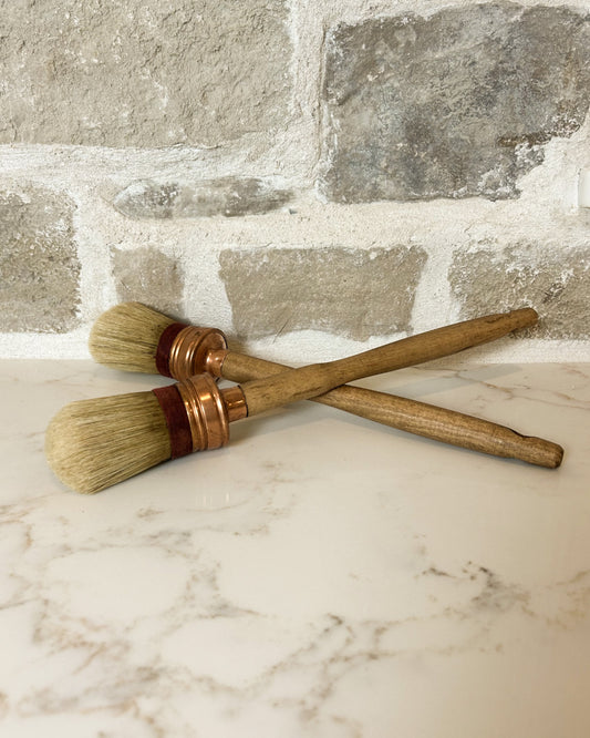 Antique New/Old Stock French Paint Brush with Copper Band | Sourced in Villenueve