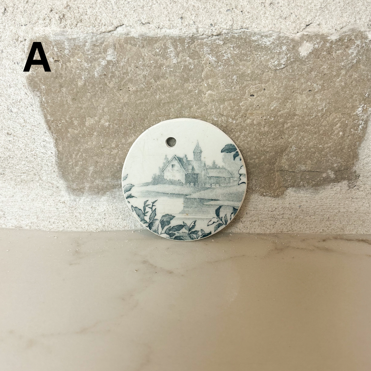 Petite Plant Label Made from Terre de Fer Remnants - Blue/Teal