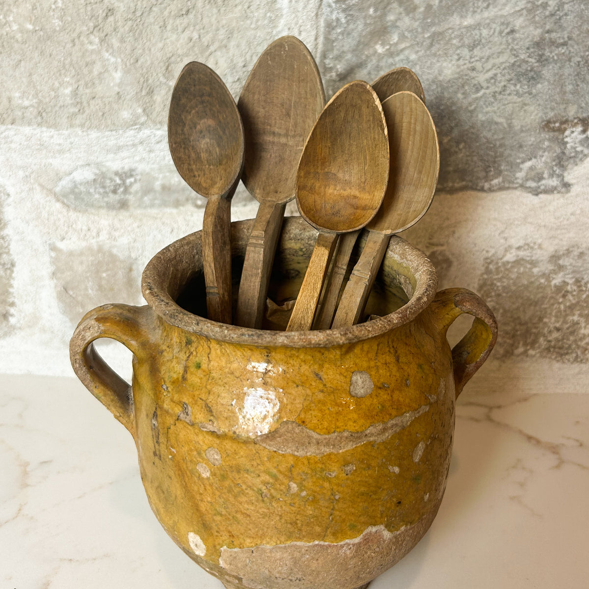 Antique Hand Carved Wooden Spoons