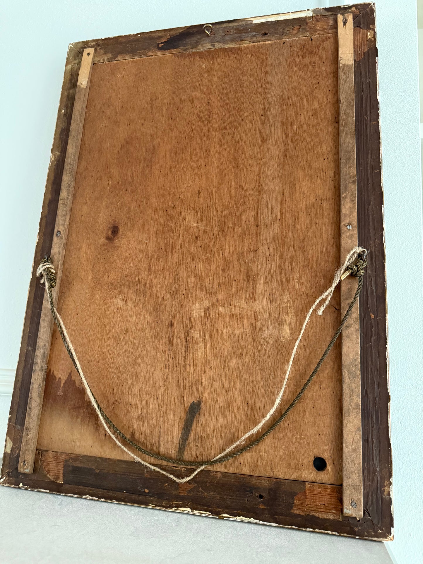 Antique Louis XVI Neoclassical French Gold Guilt Frame Mirror, 24 x 16 1/4" | Sourced in Apt France