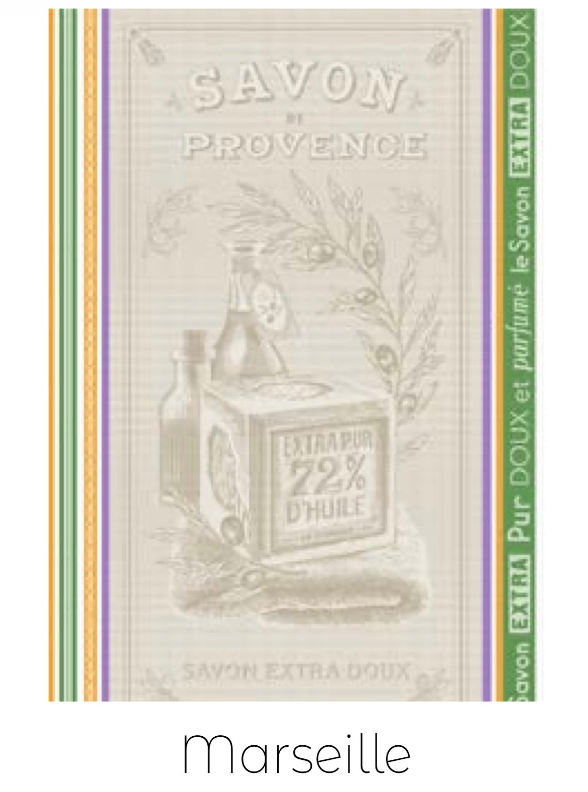 French Cotton Jacquard Market Torchons (Towels), Various Colors/Styles, 19" x 26"