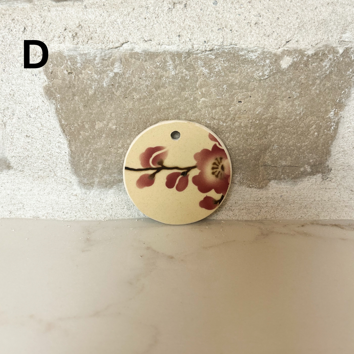 Petite Plant Label Made from Terre de Fer Remnants - Red