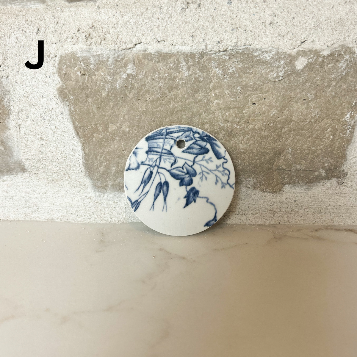 Petite Plant Label Made from Terre de Fer Remnants - Blue/Teal