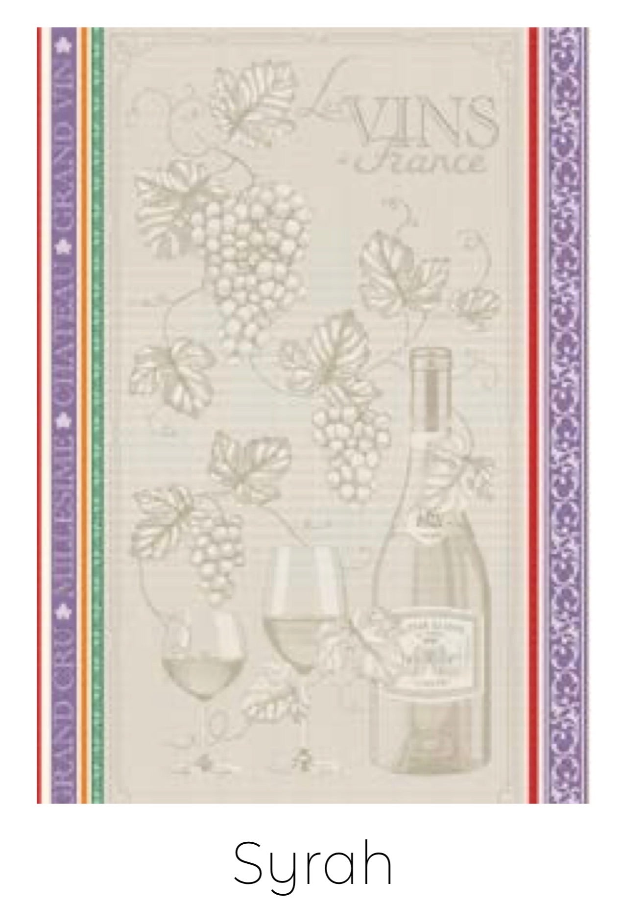 French Cotton Jacquard Market Torchons (Towels), Various Colors/Styles, 19" x 26"