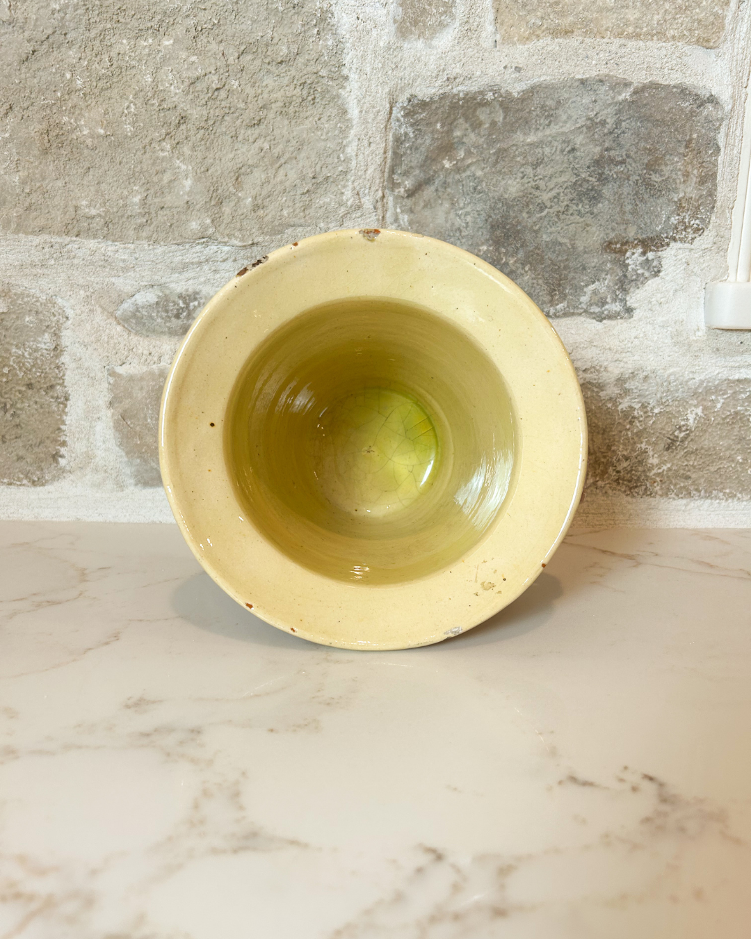 Antique French Top Hat Sardine Pot with Drippy Glaze