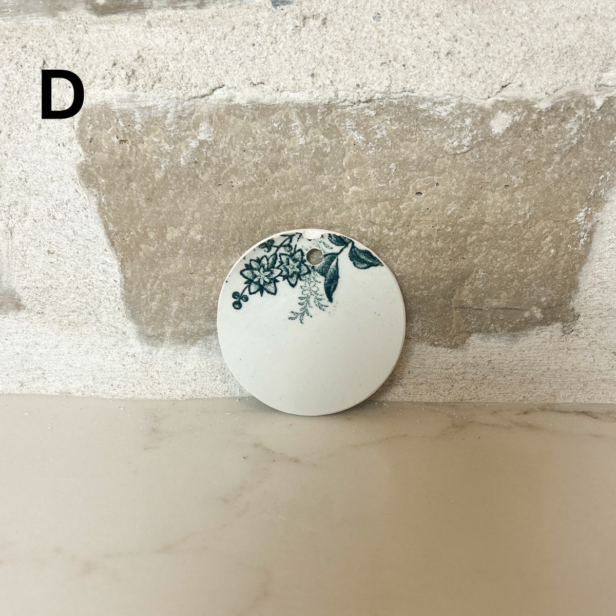 Petite Plant Label Made from Terre de Fer Remnants - Blue/Teal