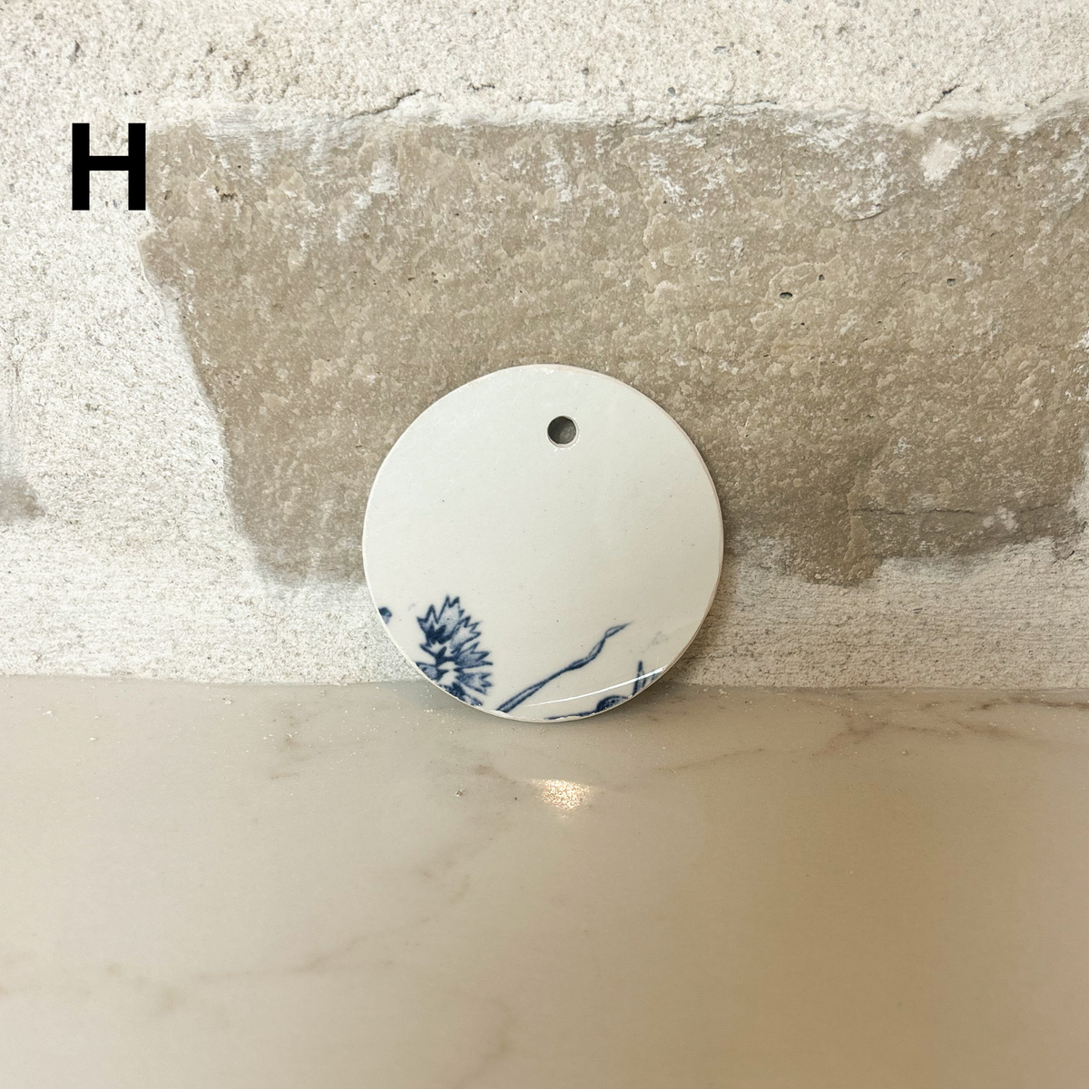 Petite Plant Label Made from Terre de Fer Remnants - Blue/Teal