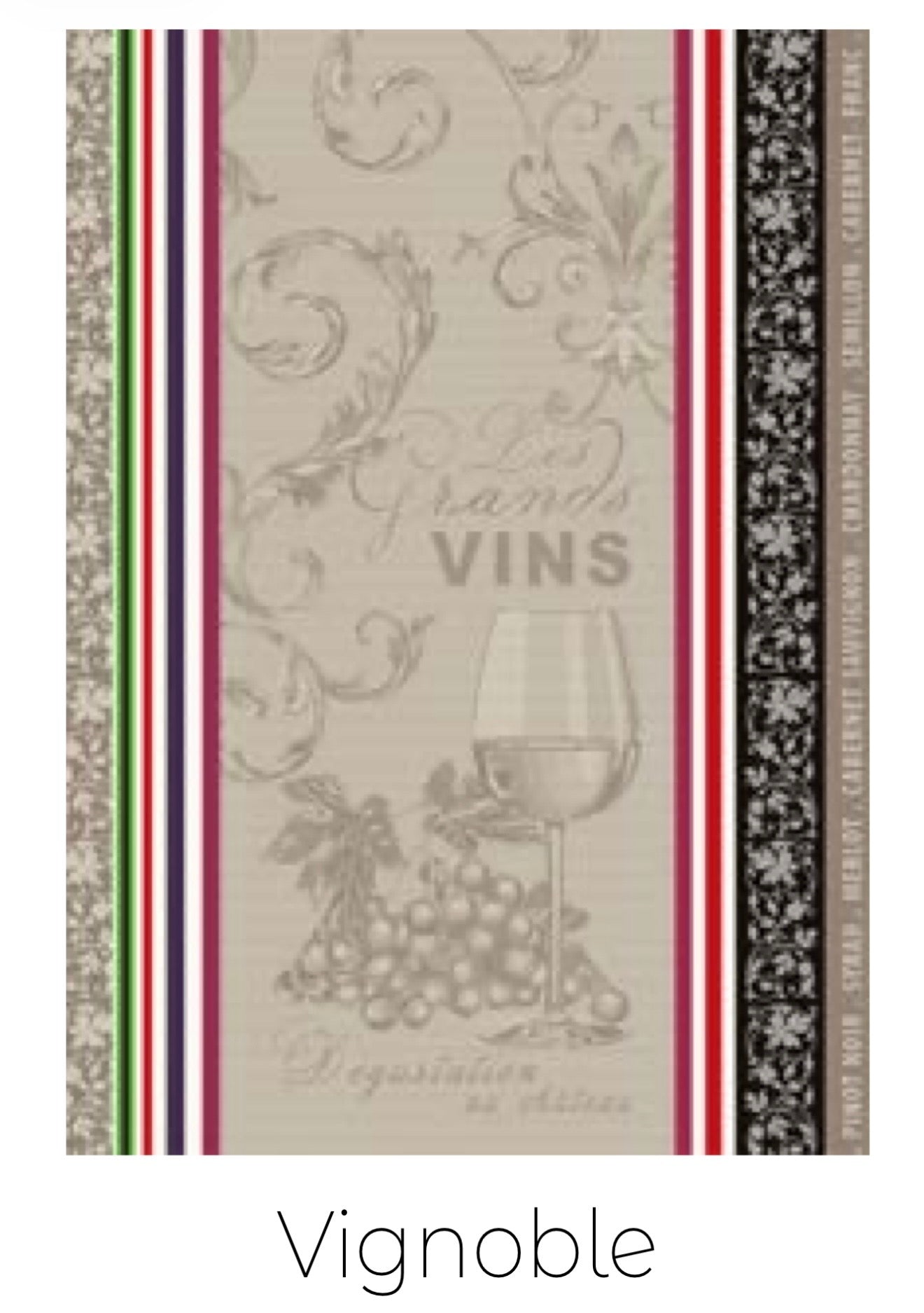 French Cotton Jacquard Market Torchons (Towels), Various Colors/Styles, 19" x 26"