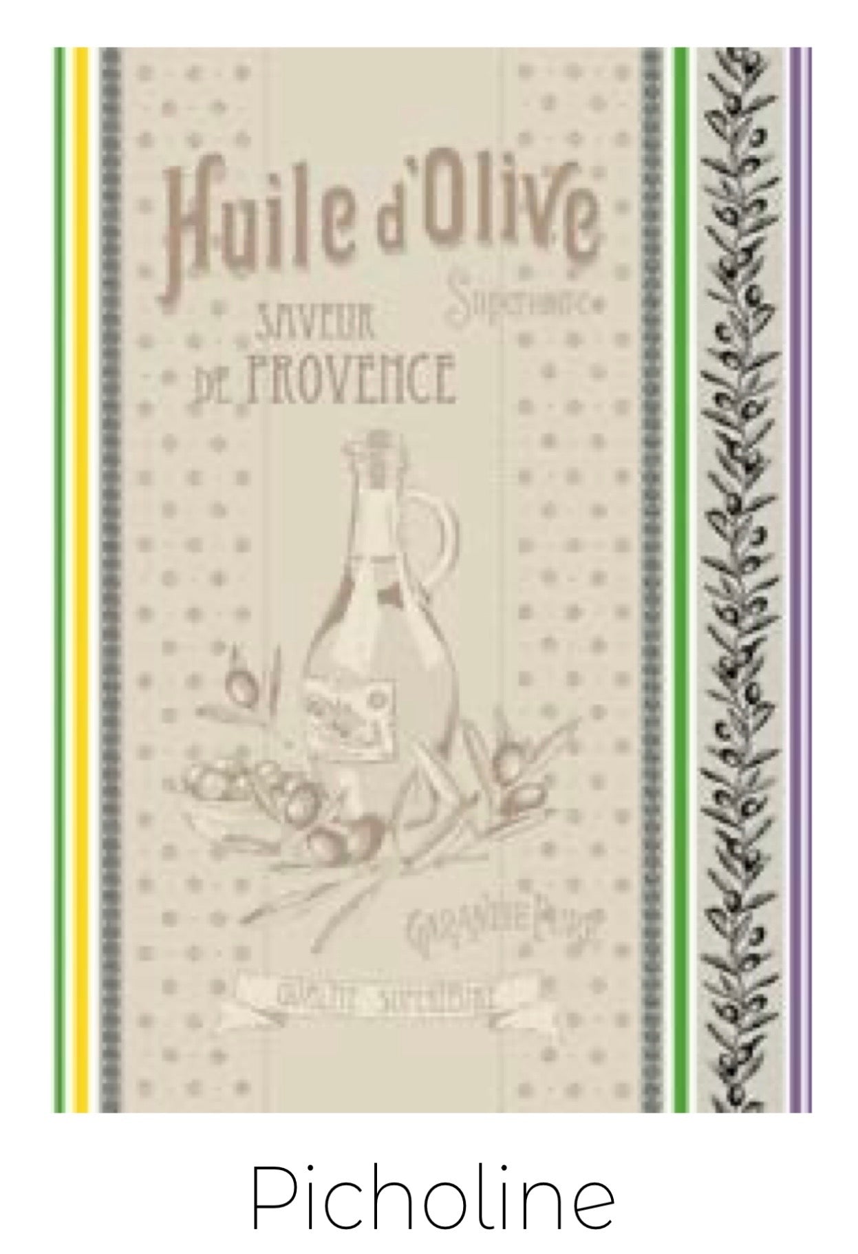 French Cotton Jacquard Market Torchons (Towels), Various Colors/Styles, 19" x 26"