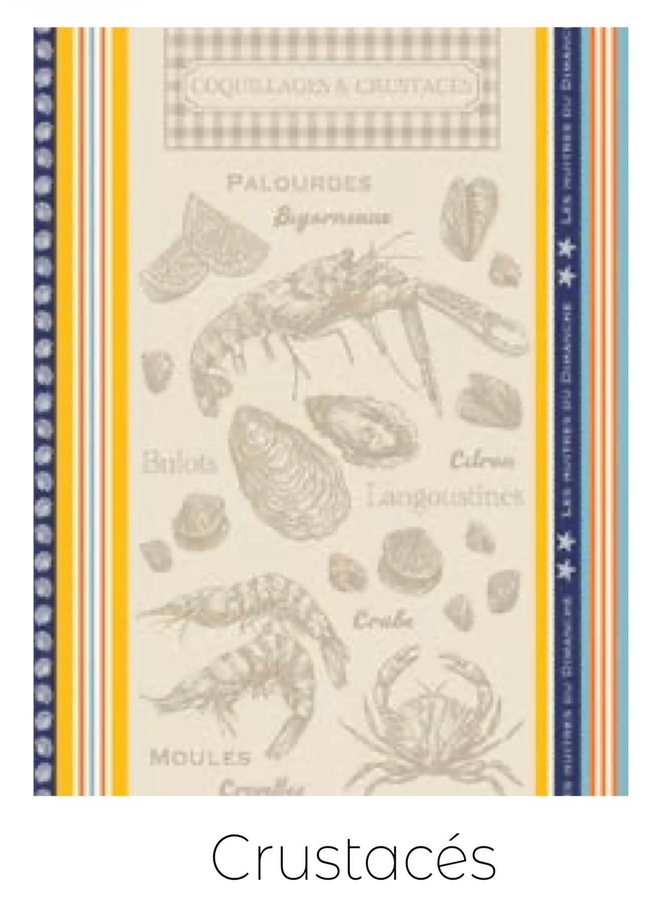 French Cotton Jacquard Market Torchons (Towels), Various Colors/Styles, 19" x 26"