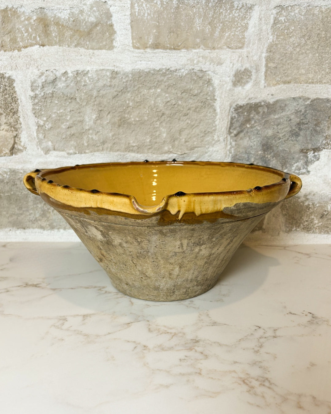 Antique Tian Bowl w/ Staple Repair