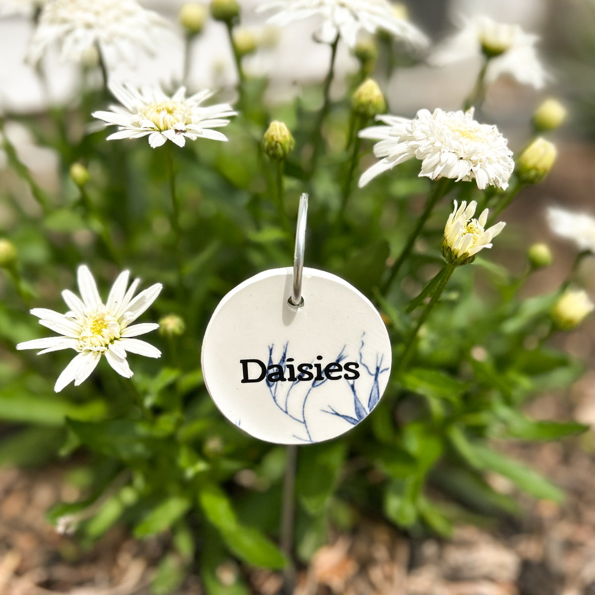 Petite Plant Label Made from Terre de Fer Remnants - Blue/Teal
