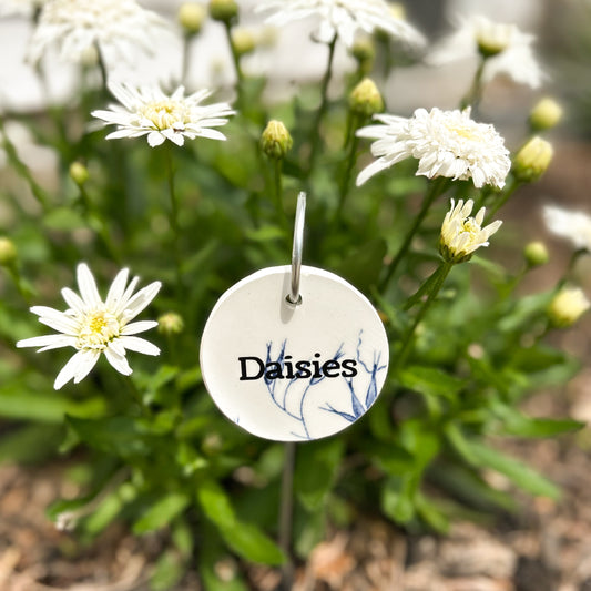 Petite Plant Label Made from Terre de Fer Remnants - Blue/Teal