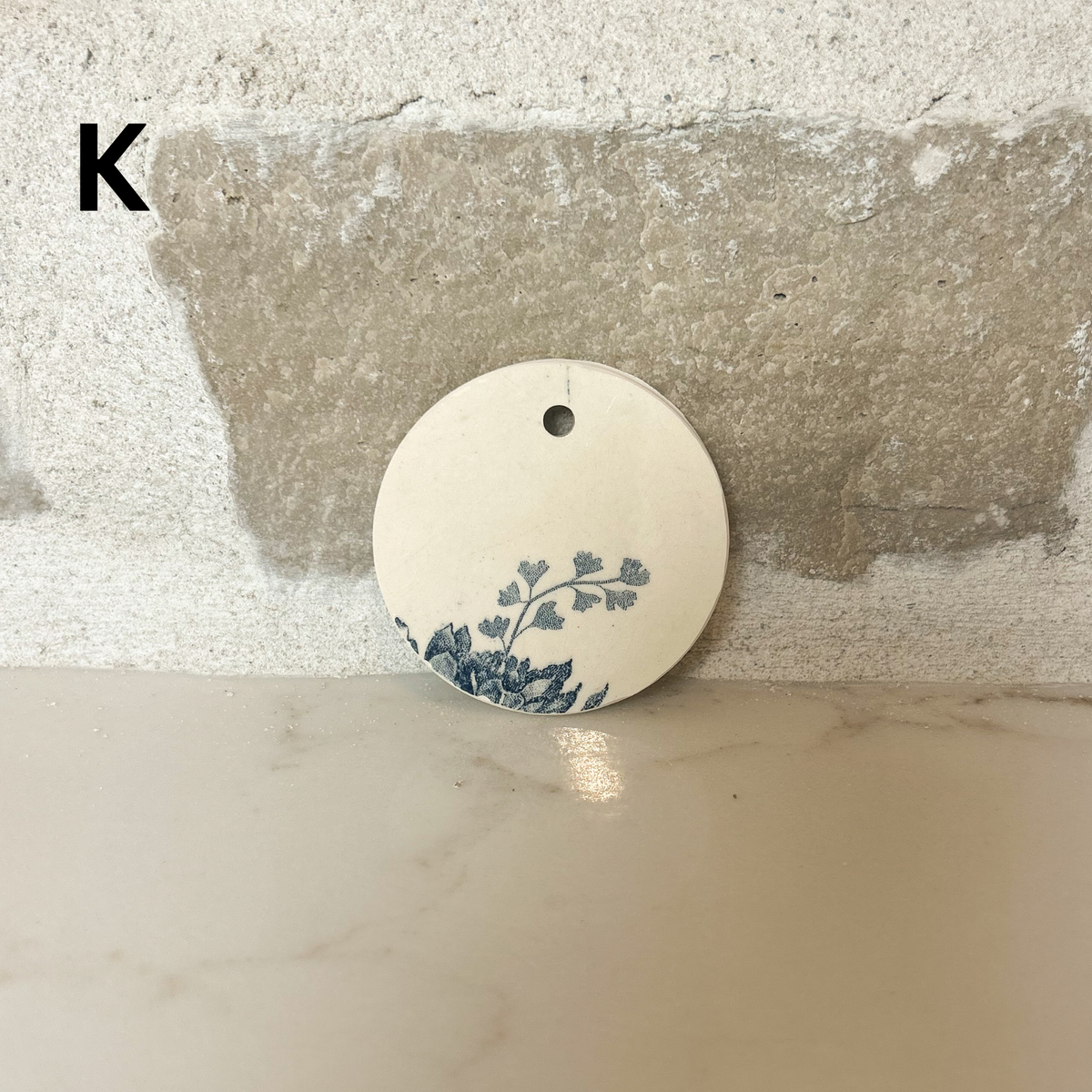 Petite Plant Label Made from Terre de Fer Remnants - Blue/Teal
