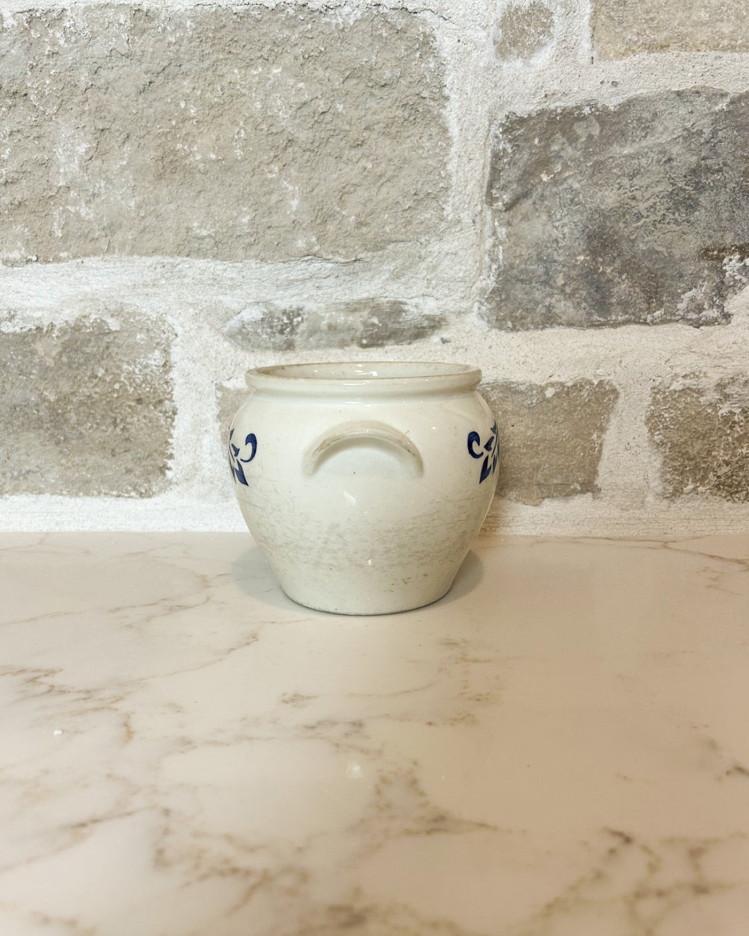 Swedish Blue and White Butter Pot