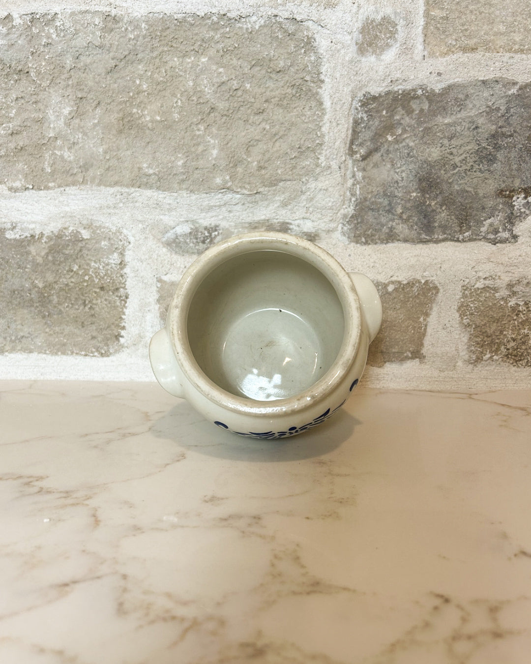 Swedish Blue and White Butter Pot