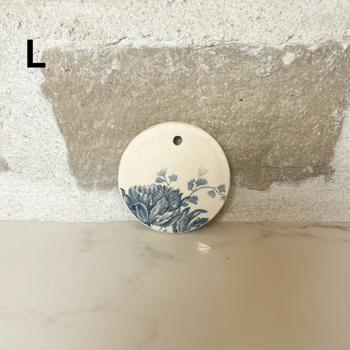 Petite Plant Label Made from Terre de Fer Remnants - Blue/Teal