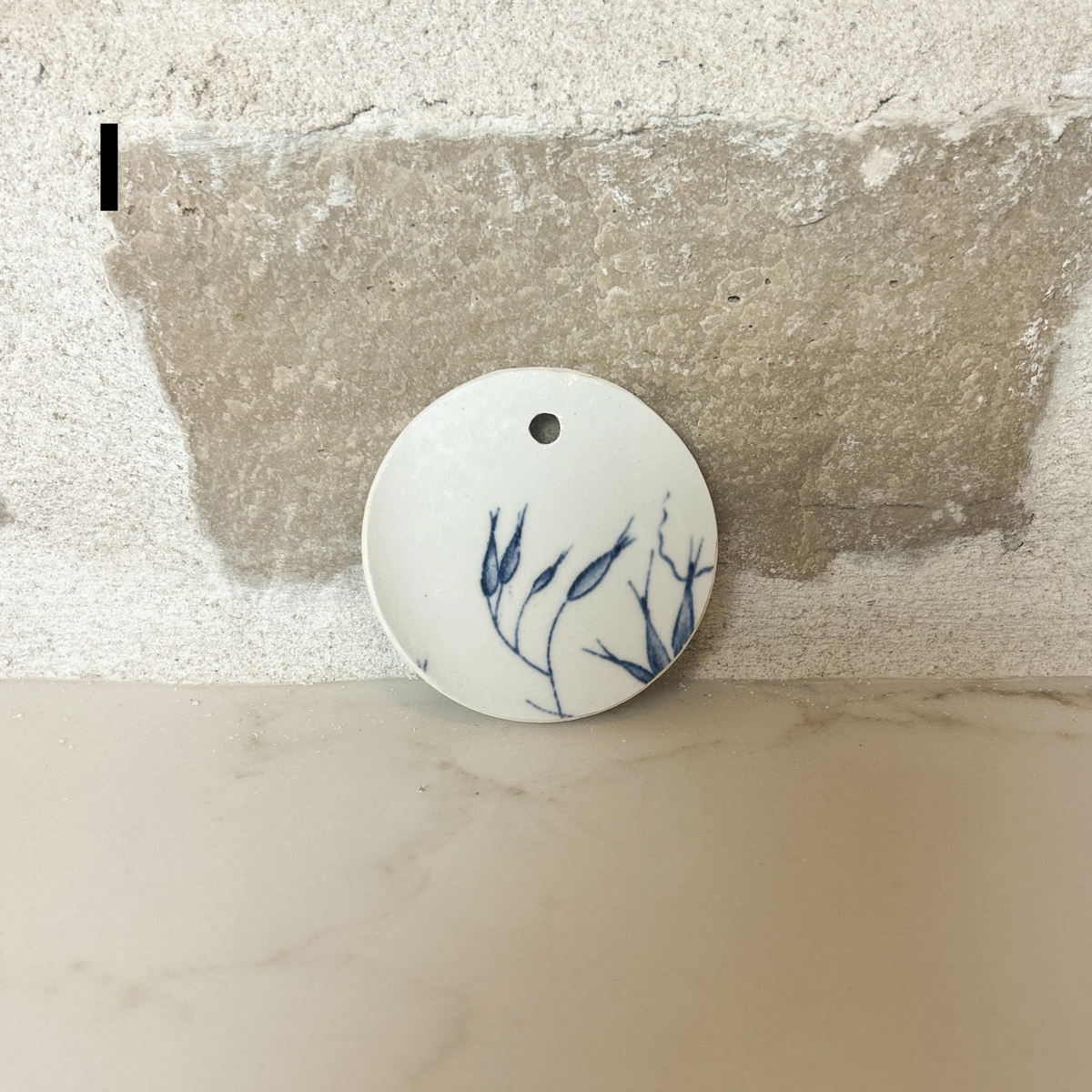 Petite Plant Label Made from Terre de Fer Remnants - Blue/Teal