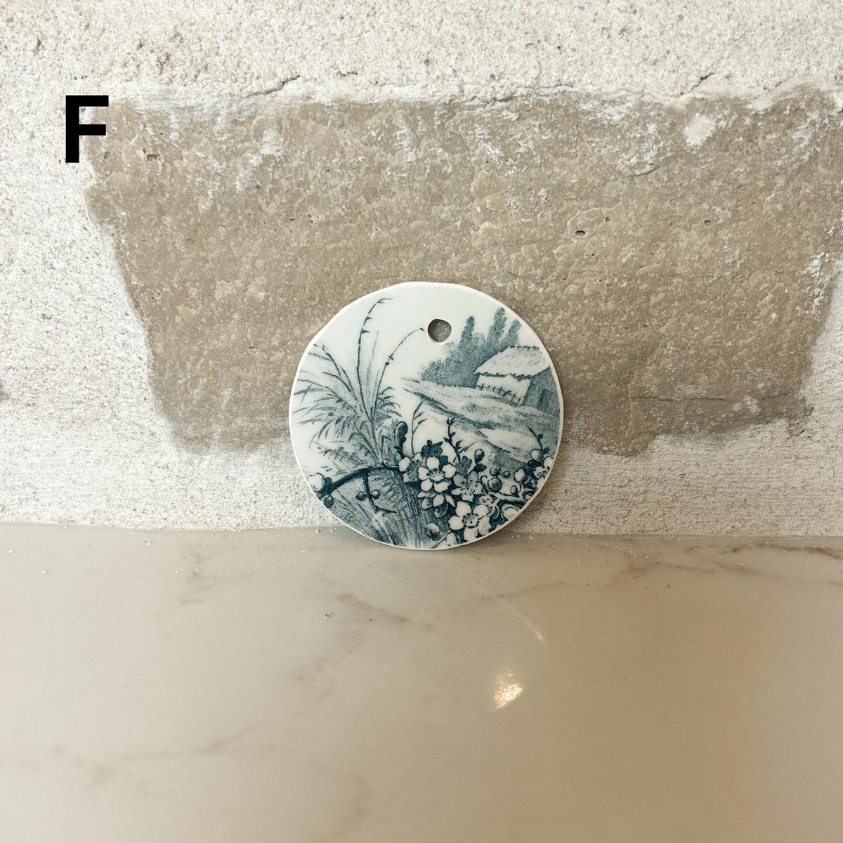 Petite Plant Label Made from Terre de Fer Remnants - Blue/Teal