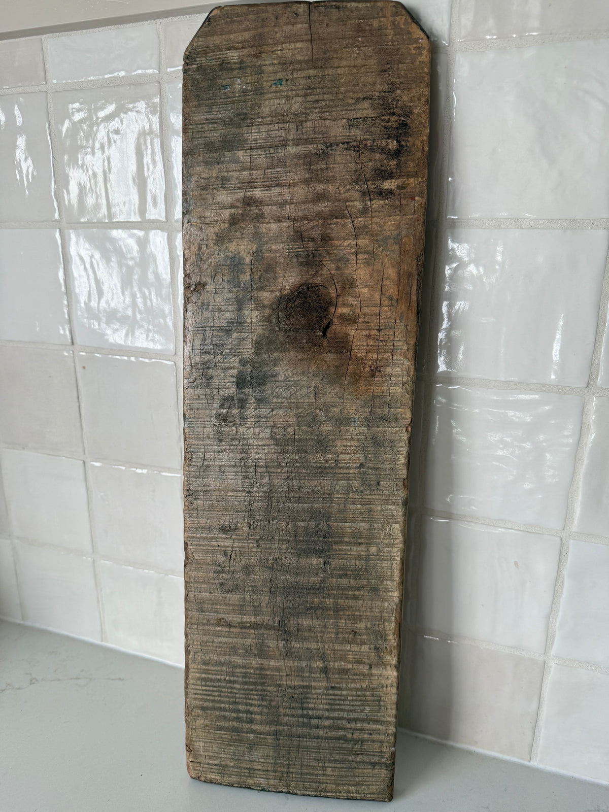 Antique French Washboard with Bird, 21 1/2"H x 6"W